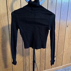 Black long sleeve turtle neck